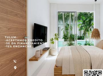Departamento · 55m² · 2 Recámaras · Departamento en Tulum Cerca de La Playa - 1 Recamara
