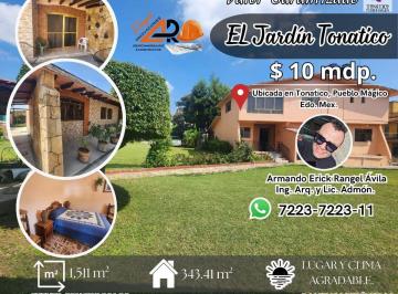 Casa de 5 habitaciones, Tonatico · Hogar Funcional con Jardín Exterior, Terraza y Múltiples Espacios Para Familia y Reuniones.