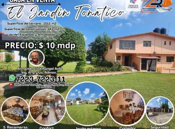 Casa de 5 habitaciones, Tonatico · Casa El Jardín de Tonatico de Dos Niveles en Esquina, Amueblada, Equipada y con Amplio Jardín.