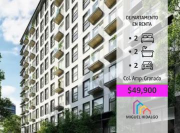Departamento · 90m² · 2 Recámaras · 2 Estacionamientos · Departamento en Renta Polanco a Dos Cuadras de Antara