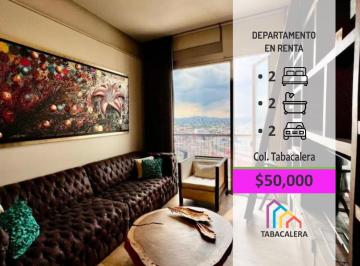 Departamento · 100m² · 2 Recámaras · 2 Estacionamientos · Amplio y Bello Departamento Amueblado en Renta Sobre Reforma