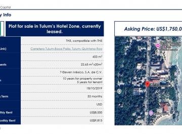Terreno comercial , Tulum · Venta de Terreno en Zona Hotelera de Tulum - con Leasing Vigente