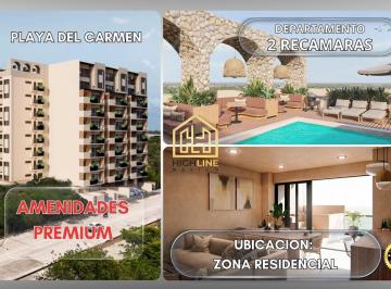 Departamento · 88m² · 2 Recámaras · 1 Estacionamiento · Departamento 2 Recamaras Playa del Carmen a 10 Min del Mar Ideal Para Renta a Largo Plazo