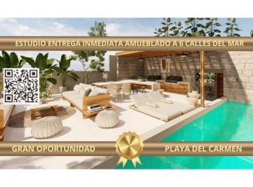 Departamento · 36m² · 1 Recámara · Departamento Estudio /a 6 Calles del Mar/playa del Carmen /amueblado y Equipado /plusvalia/roi.