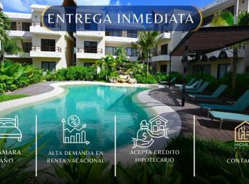 Departamento · 45m² · 1 Recámara · 1 Estacionamiento · Departamento de 1 Habitación en Tulum con Alberca y Gimnasio Financiamiento Directo