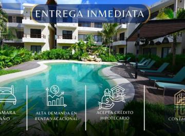 Departamento · 45m² · 1 Recámara · 1 Estacionamiento · Departamento de 1 Habitación en Tulum con Alberca y Gimnasio Financiamiento Directo