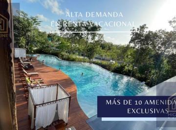 Departamento · 72m² · 1 Recámara · 1 Estacionamiento · Departamento en Tulum de 1 Habitación con Gimnasio y Alberca, Zona con Alta Plusvalia Cerca del Mar