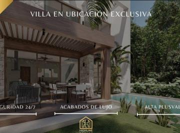 Villa · 244m² · 3 Recámaras · 2 Estacionamientos · Villa en Tulum Country Club de 3 Habitaciones con Campo de Golf Alberca Privada Cancha de Padel