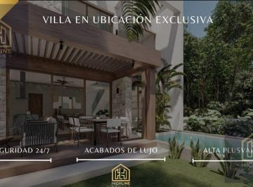Villa · 244m² · 3 Recámaras · 2 Estacionamientos · Villa en Tulum Country Club de 3 Habitaciones con Campo de Golf Alberca Privada Cancha de Padel
