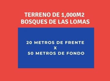 Terreno / Lote · 1000m² · Terreno en Bosques de Las Lomas Sin Construcción
