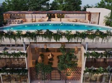 Departamento · 35m² · 1 Recámara · 1 Estacionamiento · Departamento en Venta en Tulum 1 Habitación con Jardín Central y Bar