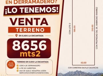 Terreno / Lote , Saltillo · Venta de Terreno a Pie de Carretera