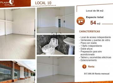 Local comercial · 54m² · Local en Renta, Plaza Citlali, Blvd. Luis Donaldo Colosio, Cancun, Quintana Roo.