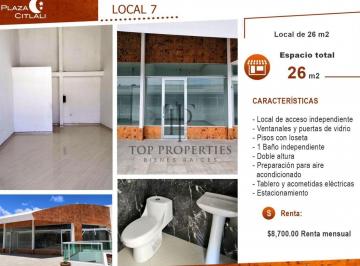 Local comercial · 26m² · Local en Renta, Plaza Citlali, Blvd. Luis Donaldo Colosio, Cancun, Quintana Roo.