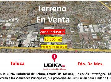 Terreno industrial 26000m² Venta Santa María Totoltepec · Terreno en Venta, en Zona Industrial Toluca Edo Mex