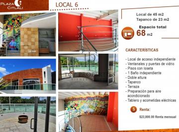 Local comercial · 68m² · Local en Renta, Plaza Citlali, Blvd. Luis Donaldo Colosio, Cancun, Quintana Roo.