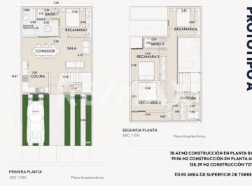 Casa · 158m² · 4 Recámaras · 2 Estacionamientos · Casa en Preventa Fraccionamiento Santos California Modelo Aura Al Exterior - (4)