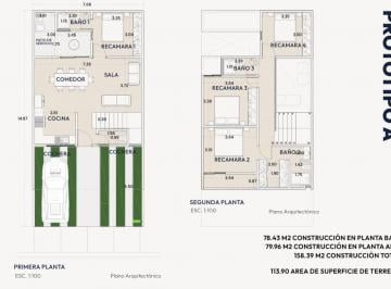 Casa · 158m² · 4 Recámaras · 2 Estacionamientos · Casa en Preventa Fraccionamiento Santos California Modelo Aura Al Exterior - (4)