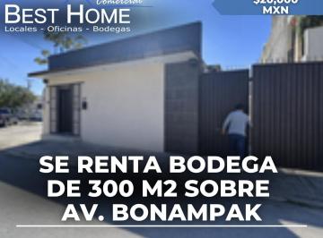 Bodega comercial · 200m² · 2 Estacionamientos · Bodega de de 300 m² en Renta Sobre Av Bonampak - Cancún