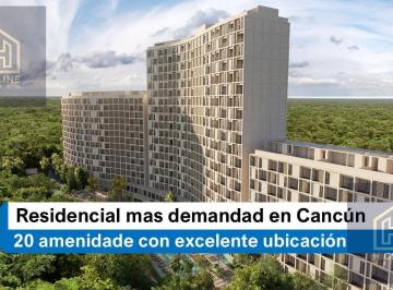 Departamento · 49m² · 1 Recámara · 1 Estacionamiento · Alta Demanda en Cancún – Departamento Moderno con Acceso a 20 Amenidades
