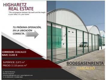 Bodega comercial , Coacalco de Berriozábal · Excelentes Bodegas en Renta Coacalco