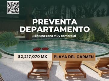 Departamento · 65m² · 1 Recámara · 1 Estacionamiento · Venta Depatamento en Playa del Carmen con Alberca, Gym