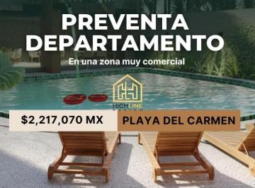 Departamento · 65m² · 1 Recámara · 1 Estacionamiento · Venta Depatamento en Playa del Carmen con Alberca, Gym