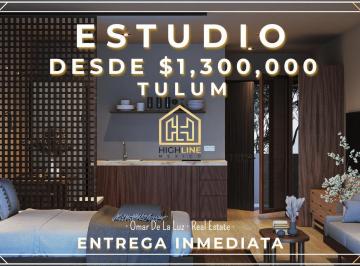 IDEAL PARA AIRBNB · Estudio con Balcón en Tulum, Región 15. Entrega Inmediata. Listo Para Airbnb.