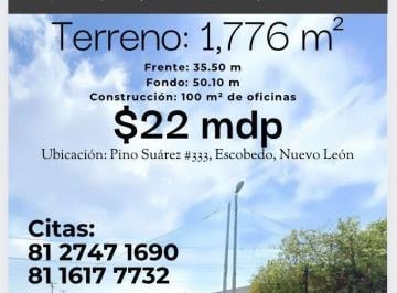 Terreno / Lote · 110m² · Terreno en Los Elizondo, Gral. Escobedo 1776 m²
