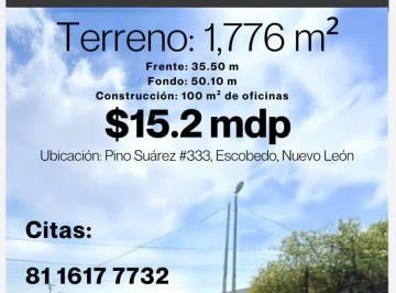 Terreno / Lote · 110m² · Terreno en Los Elizondo, Gral. Escobedo 1776 m²