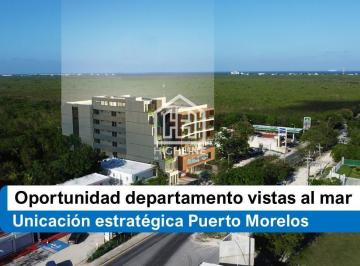 Departamento · 106m² · 2 Recámaras · 1 Estacionamiento · Departamento Puerto Morelos 2 Recámaras con Vistas Al Mar - Oportunidad Única