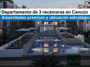 Departamento · 109m² · 3 Recámaras · 2 Estacionamientos · Departamento en Cancún con Excelente Plusvalía: 3 Recámaras y Entorno Residencial Premium