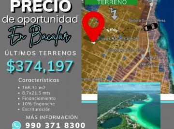 Terreno / Lote · 166m² · Terreno en Venta en Bacalar –