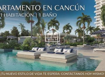 Departamento · 71m² · 1 Recámara · Departamento en Venta en Cancún de 1 Recamara con Elevador y Estacionamiento