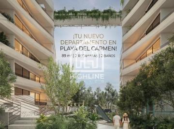 Departamento · 89m² · 2 Recámaras · Departamento en Venta en Playa del Carmen con Alberca y Pets Park