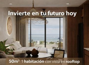 Departamento · 50m² · 1 Recámara · Departamento en Venta en Puerto Morelos Vista Al Mar 50 m²