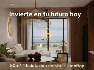Departamento · 50m² · 1 Recámara · Departamento en Venta en Puerto Morelos Vista Al Mar 50 m²