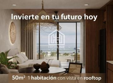Departamento · 50m² · 1 Recámara · Departamento en Venta en Puerto Morelos Vista Al Mar 50 m²