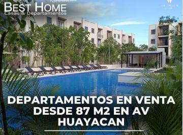 Departamento · 87m² · 2 Recámaras · 2 Estacionamientos · Departamentos Disponibles en Valmira Living Av Huayacan - Cancún