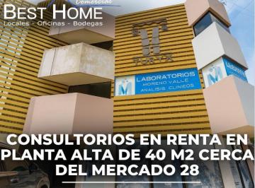 Oficina · 40m² · Consultorios Planta Alta de 40 m² por El. Mercado 28 - Cancún