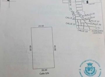 Terreno / Lote , Mérida · Venta Espectacular Terreno de 20x40 en Komchen Zona de Gran Plusvalía