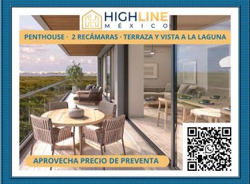 Departamento · 202m² · 2 Recámaras · 2 Estacionamientos · Departamento * 1 Recámara con Terraza * Vista a Laguna Nichupté * Rooftop, Alberca, Padel. Preventa.