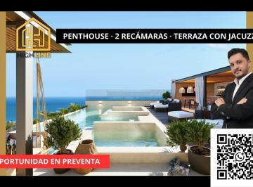 Departamento · 55m² · 2 Recámaras · Penthouse 2 Recámaras con Terraza y Jacuzzi. Vista Al Mar. Playa del Carmen.