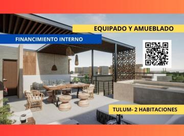 Departamento · 91m² · 2 Recámaras · 1 Estacionamiento · Departamento en Venta Amueblado en Tulum con Plunge Pool 2 Habitaciones