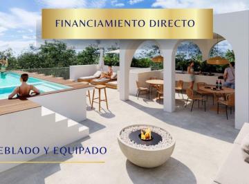 Departamento · 56m² · 2 Recámaras · 1 Estacionamiento · Departamento en Tulum de 1 Habitacion con Alberca Privada y Financiamiento Directo