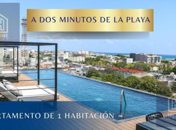 Departamento · 48m² · 1 Recámara · 1 Estacionamiento · Departamento con Vista Al Mar Desde El Roof en Playa del Carmen Alta Plusvalia Entrega Inmediata