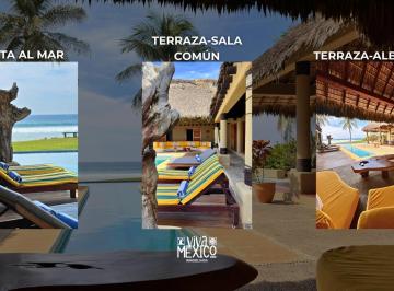 Casa · 512m² · 4 Recámaras · 4 Estacionamientos · Casa en Venta Frente a Playa Ventanilla en Puerto Escondido, Oaxaca