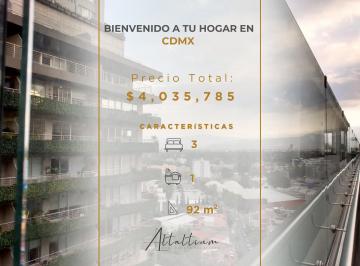 Departamento de 3 habitaciones, Benito Juárez · *venta de Departamento* en City Towers Coyoacan Cdmx, Xoco, Benito Juárez