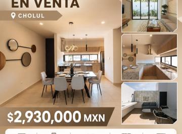 Casa · 129m² · 2 Recámaras · 2 Estacionamientos · Townhouse en Venta en Cholul – Norte de Mérida