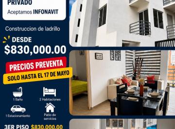 Departamento de 2 habitaciones, San Luis Potosí · Departamentos Fraccionamiento San Roberto